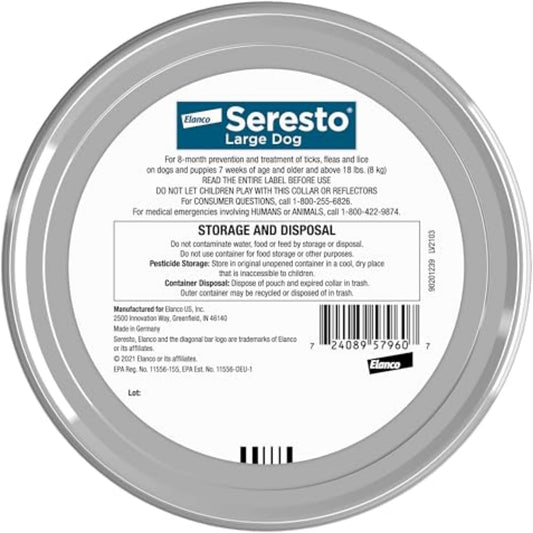 Seresto - Flea & Tick Preventative Collar for Large Dogs ( 30% Off ) - (Buy 1 Get 1 Free)