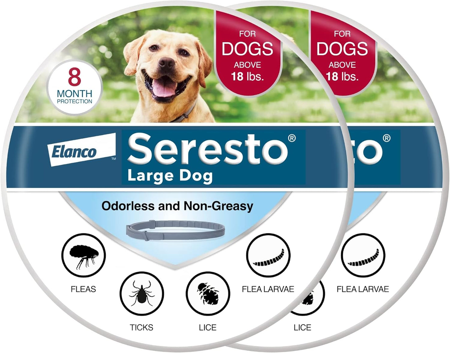 Seresto - Flea & Tick Preventative Collar for Large Dogs ( 30% Off ) - (Buy 1 Get 1 Free)